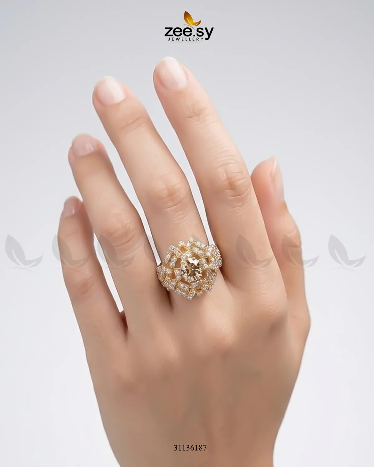 Royal Azure Cluster Ring