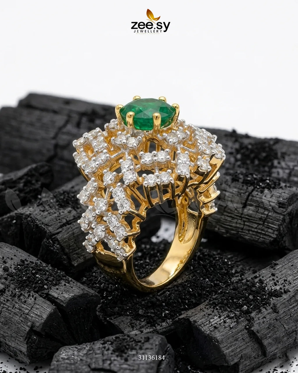 Royal Azure Cluster Ring