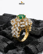 Royal Azure Cluster Ring