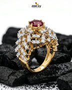 Royal Azure Cluster Ring