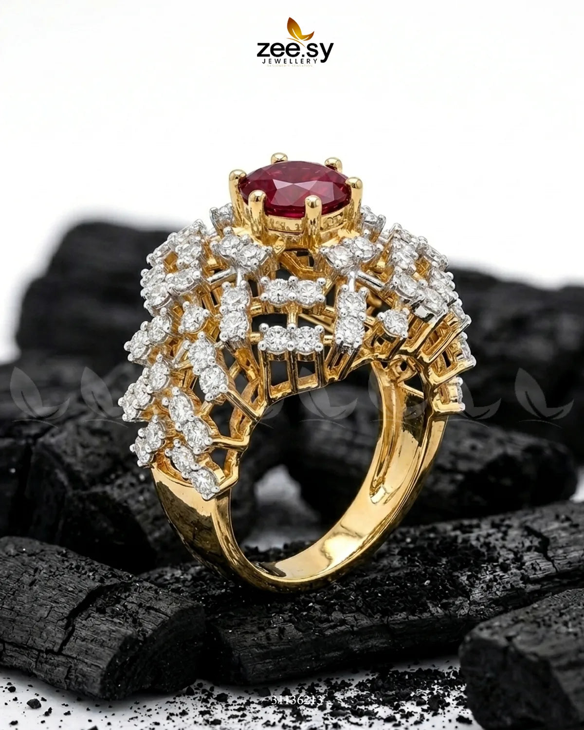 Royal Azure Cluster Ring