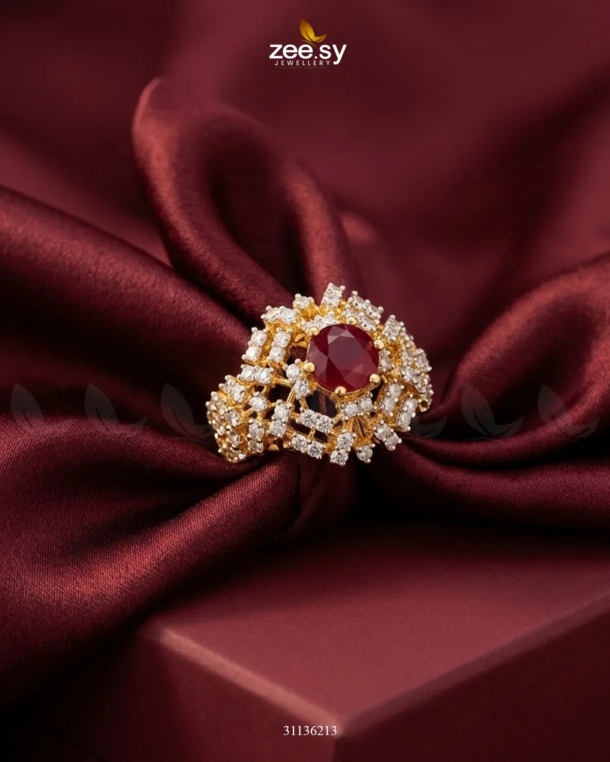 Royal Azure Cluster Ring