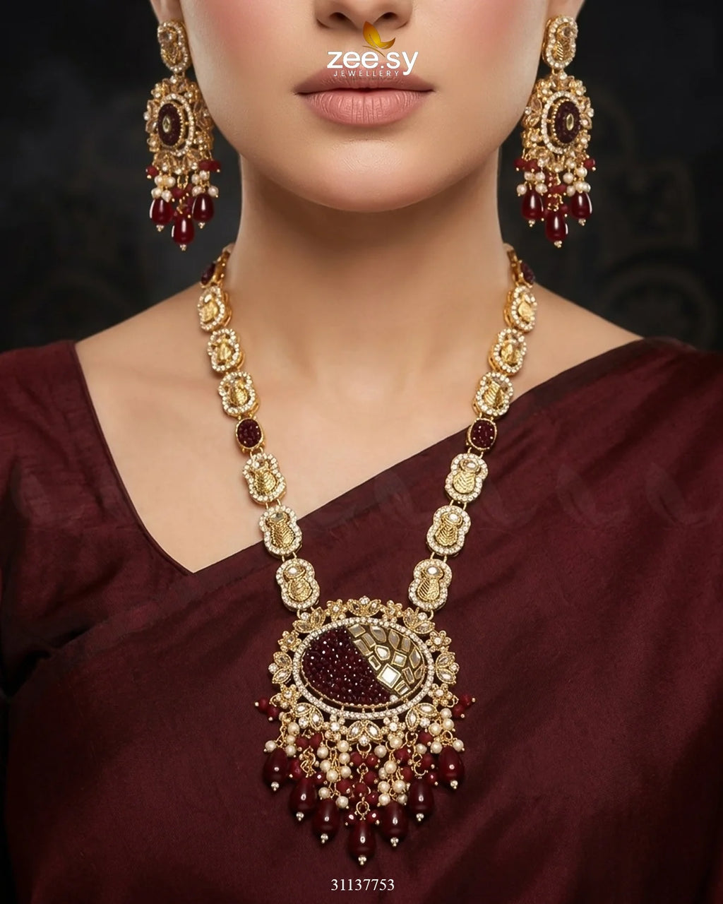 Royal Kundan Malla Necklace Set