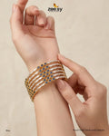 Royal Motif Ornate Jewel Bangles - Blue