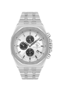 Quartz Dual Time Gents Watch – Silver IP Steel Chain (SB.1.10546-1)