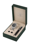 Gents Gift Watch Set – Black Silver Chain (SB.1.10646-2)