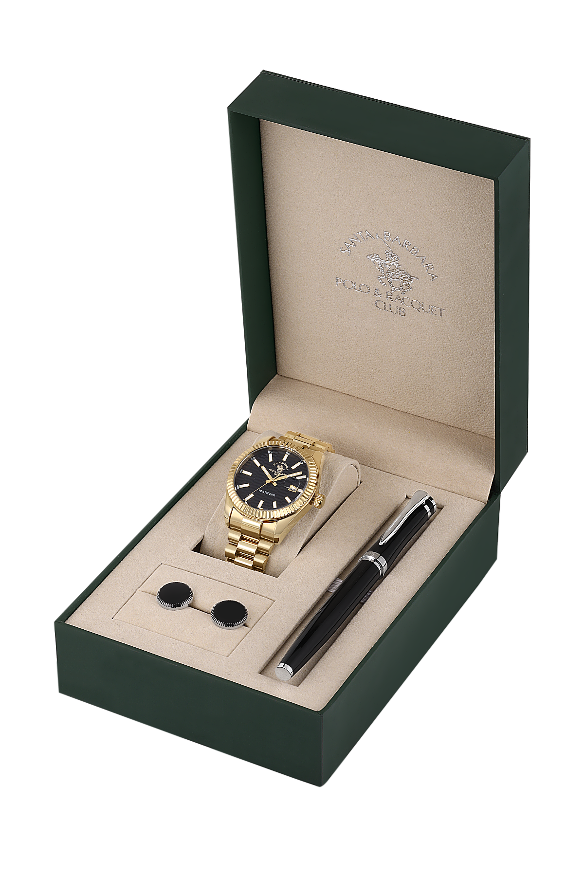 Gents Gift Watch Set – Gold Chain Pen & Cufflink Set (SB.1.10646-6)