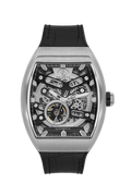 Skeleton Automatic Gents Watch – Silver Leather Belt (SB.1.10650-1)