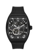 Skeleton Automatic Gents Watch – Black IP Black Leather (SB.1.10650-2)