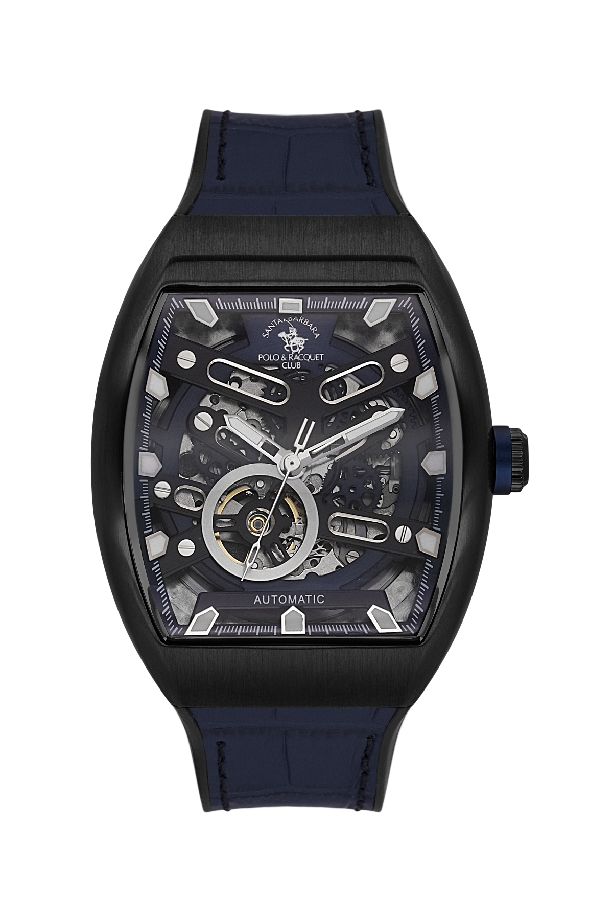 Skeleton Automatic Gents Watch – Dark Blue Black Leather (SB.1.10650-3)