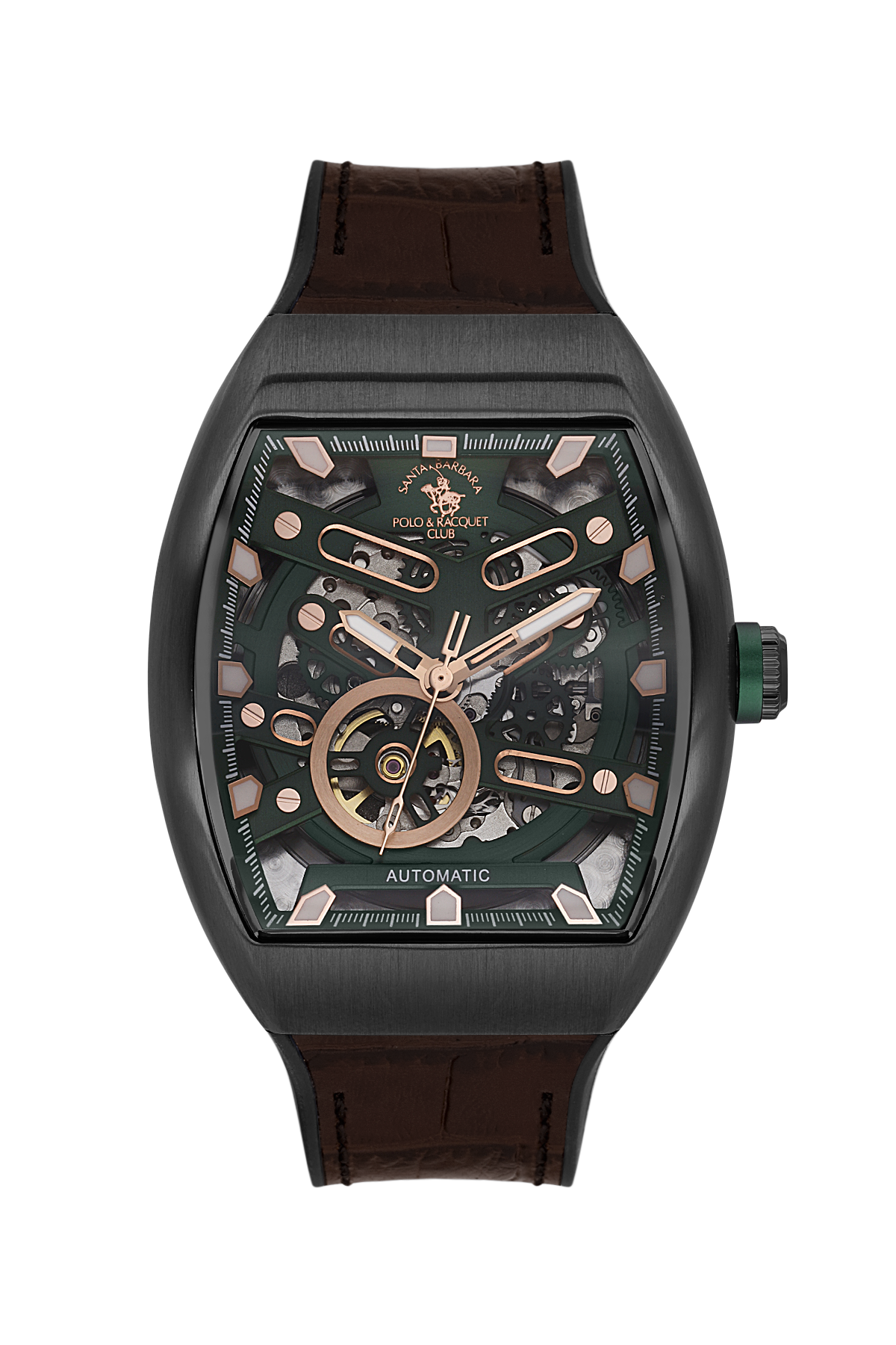 Skeleton Automatic Gents Watch – Dark Green Gun Leather (SB.1.10650-5)