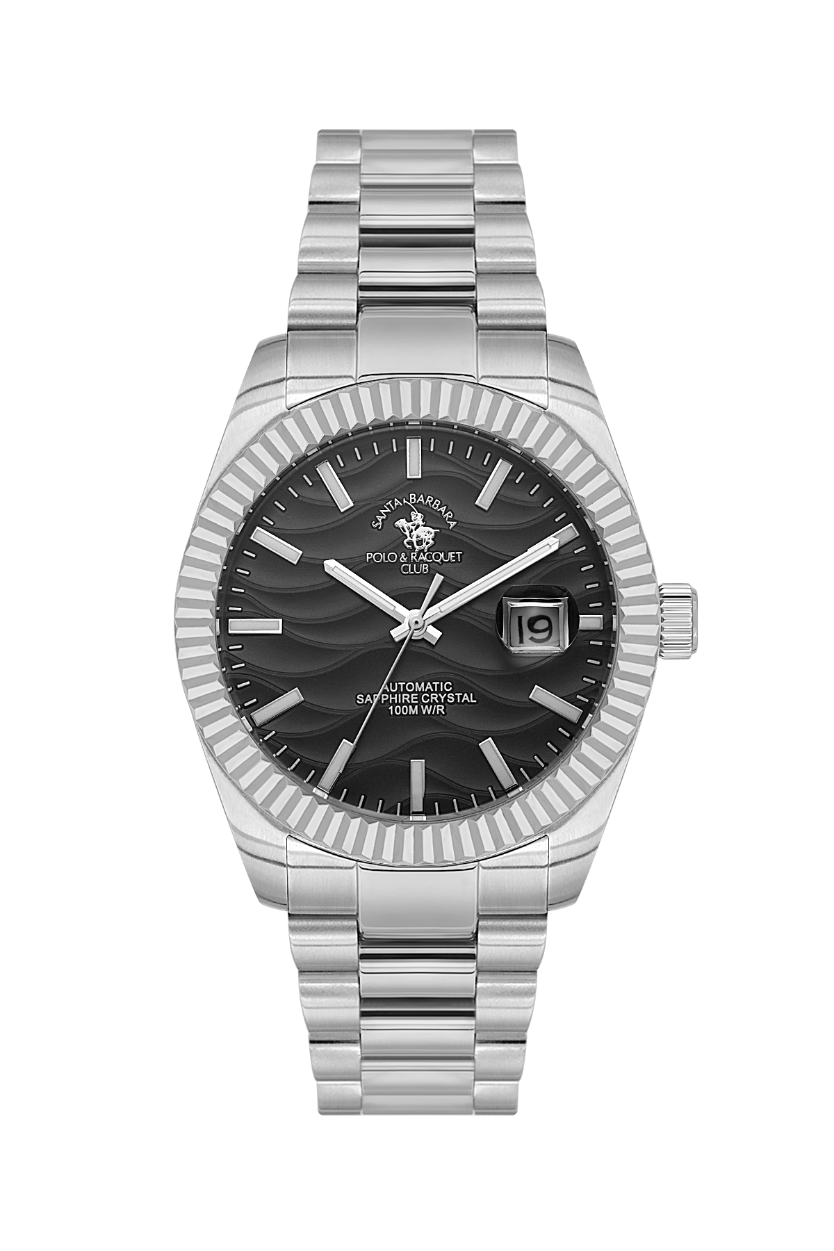 Automatic Date Gents Watch – Black Silver Chain (SB.1.10654-1)