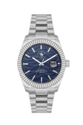 Automatic Date Gents Watch – Dark Blue Silver Chain (SB.1.10654-2)