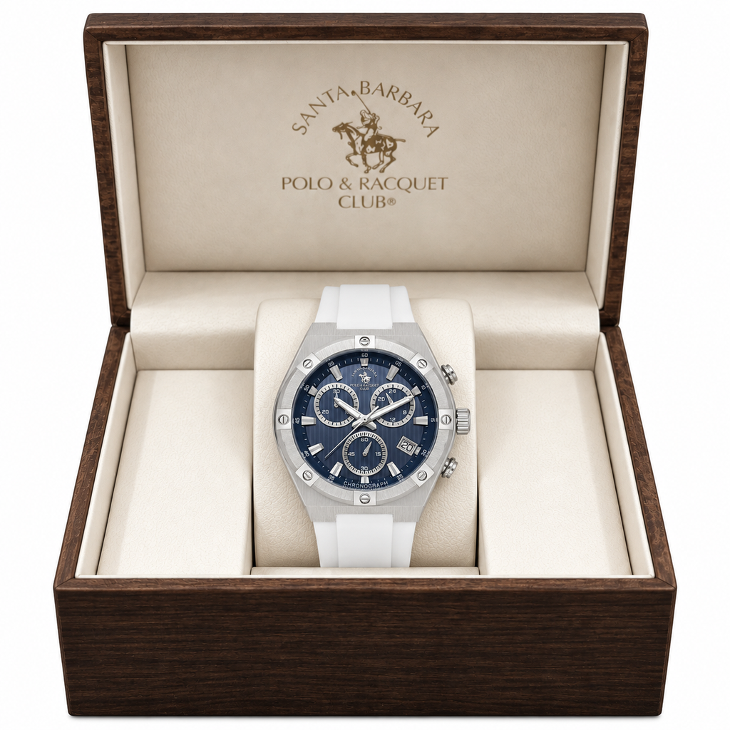 Chronograph Gents Watch – Dark Blue Silicon Strap (SB.1.10659-2)