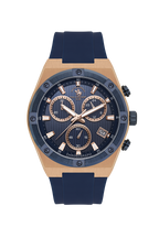 Chronograph Gents Watch – Blue Rosegold Silicon (SB.1.10659-5)