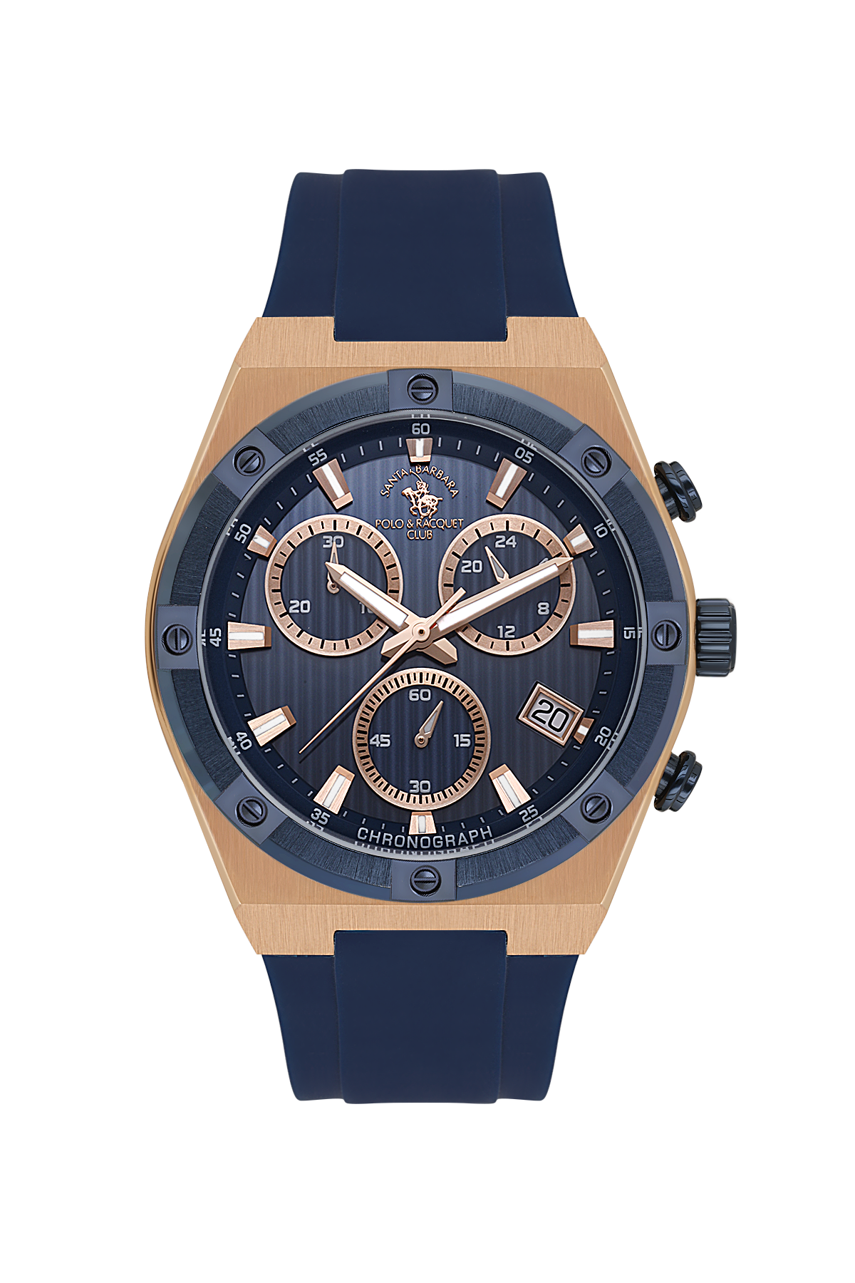 Chronograph Gents Watch – Blue Rosegold Silicon (SB.1.10659-5)
