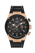 Multifunction Gents Watch – Black Leather Strap (SB.3.10001-1)