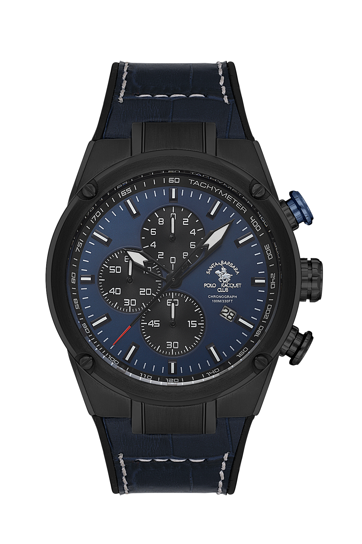Multifunction Gents Watch – Purple Blue Leather (SB.3.10001-3)