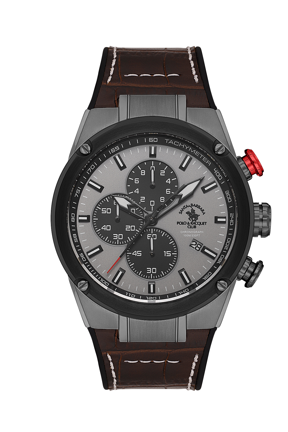 Multifunction Gents Watch – Cool Gray Leather (SB.3.10001-4)