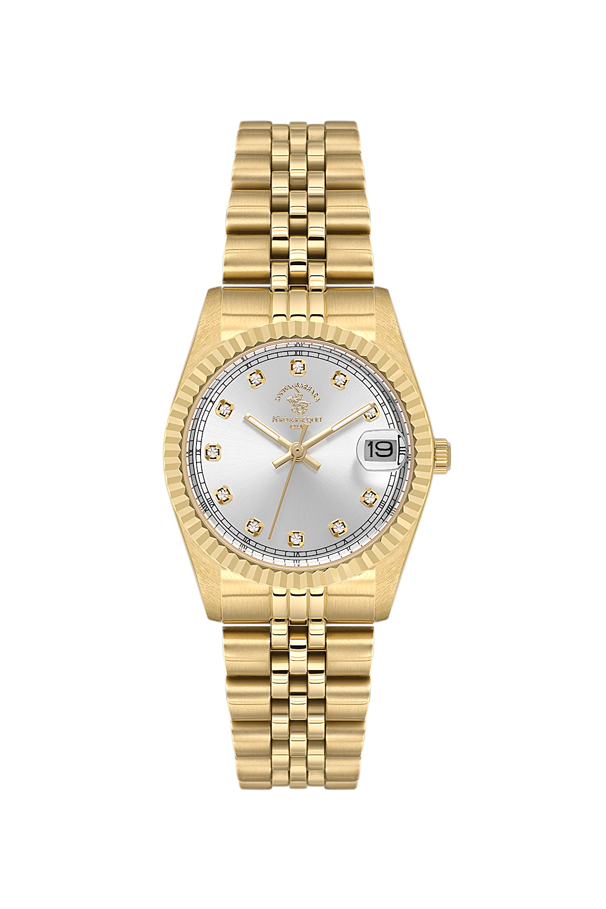 Ladies Date Watch – Silver Gold Chain (SB.4.10034-2)