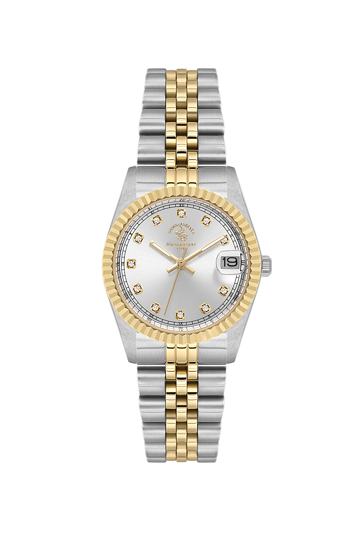 Ladies Date Watch – Silver, Gold +Silver, TT Chain (SB.4.10034-3)