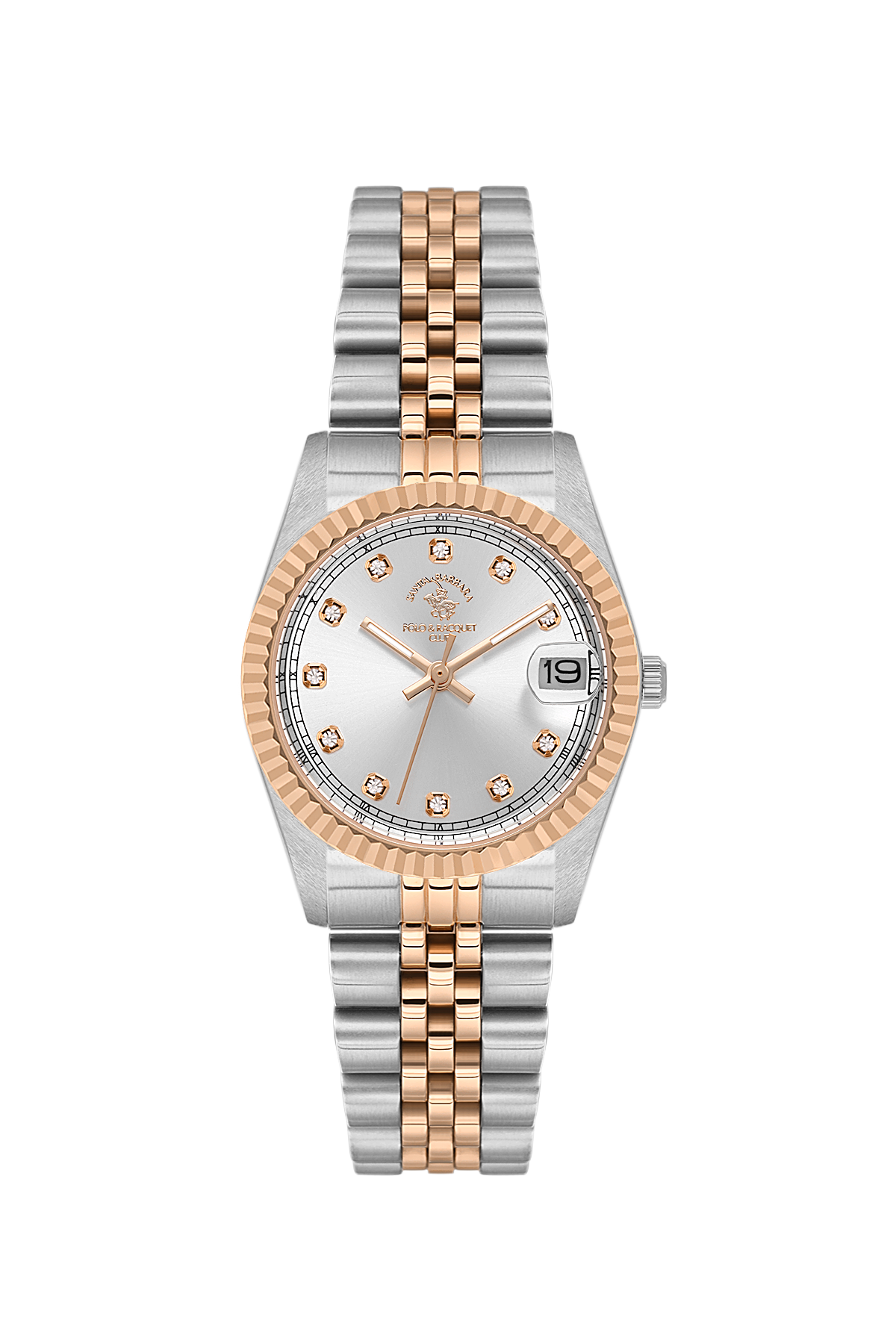 Ladies Date Watch – Silver Rosegold Chain (SB.4.10034-5)
