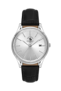 Gents Watch – Silver Leather Strap (SB.8.10011-1)