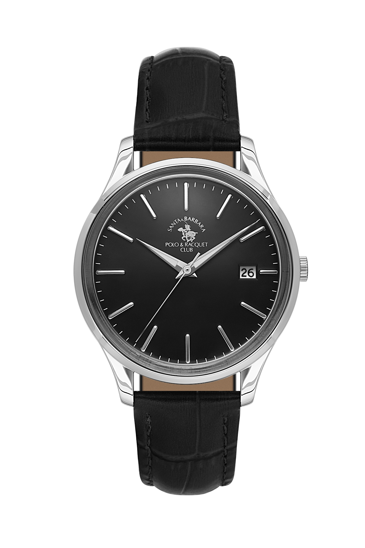 Gents Watch – Black Leather Strap (SB.8.10011-2)