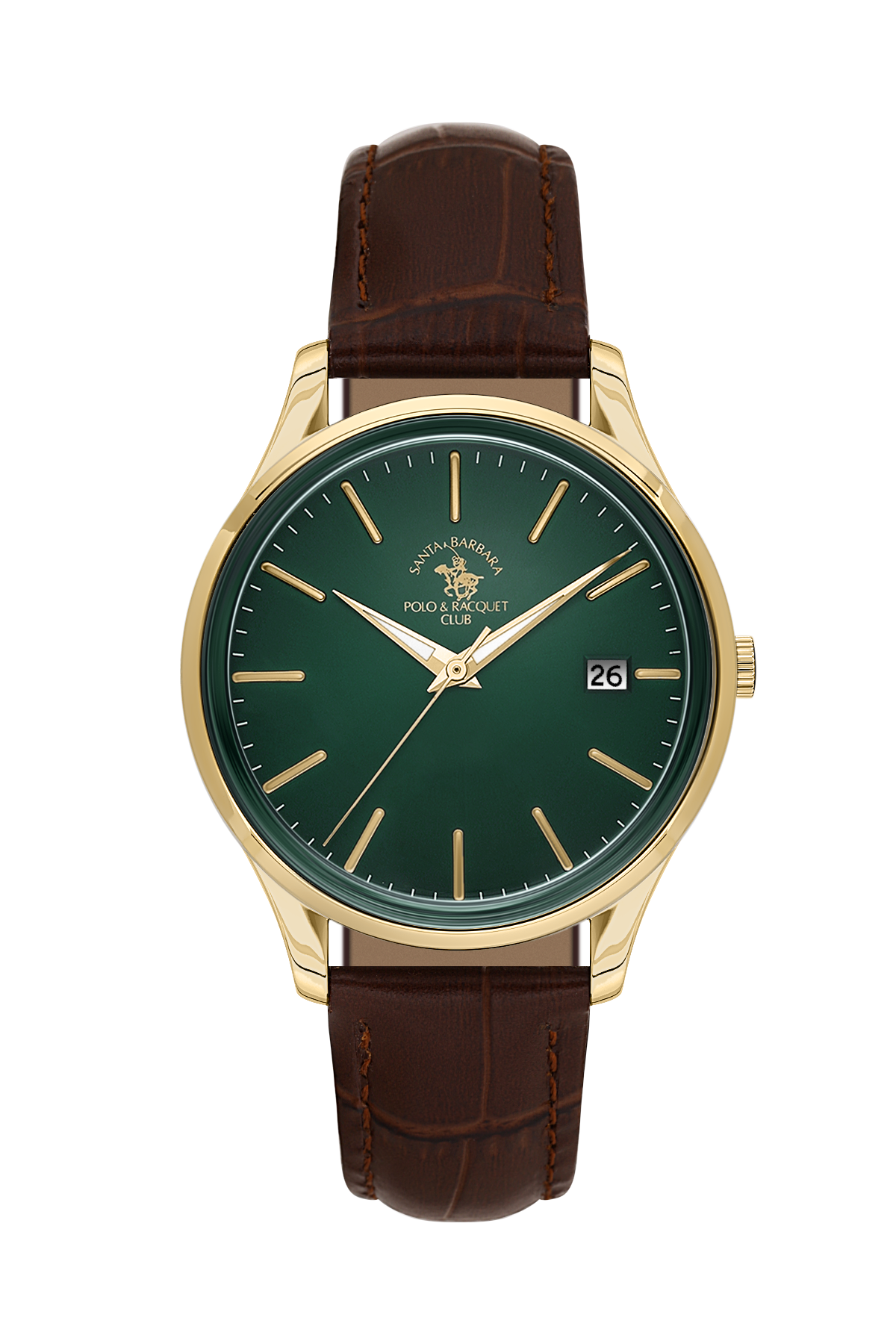 Gents Watch – Green Leather Gold (SB.8.10011-5)