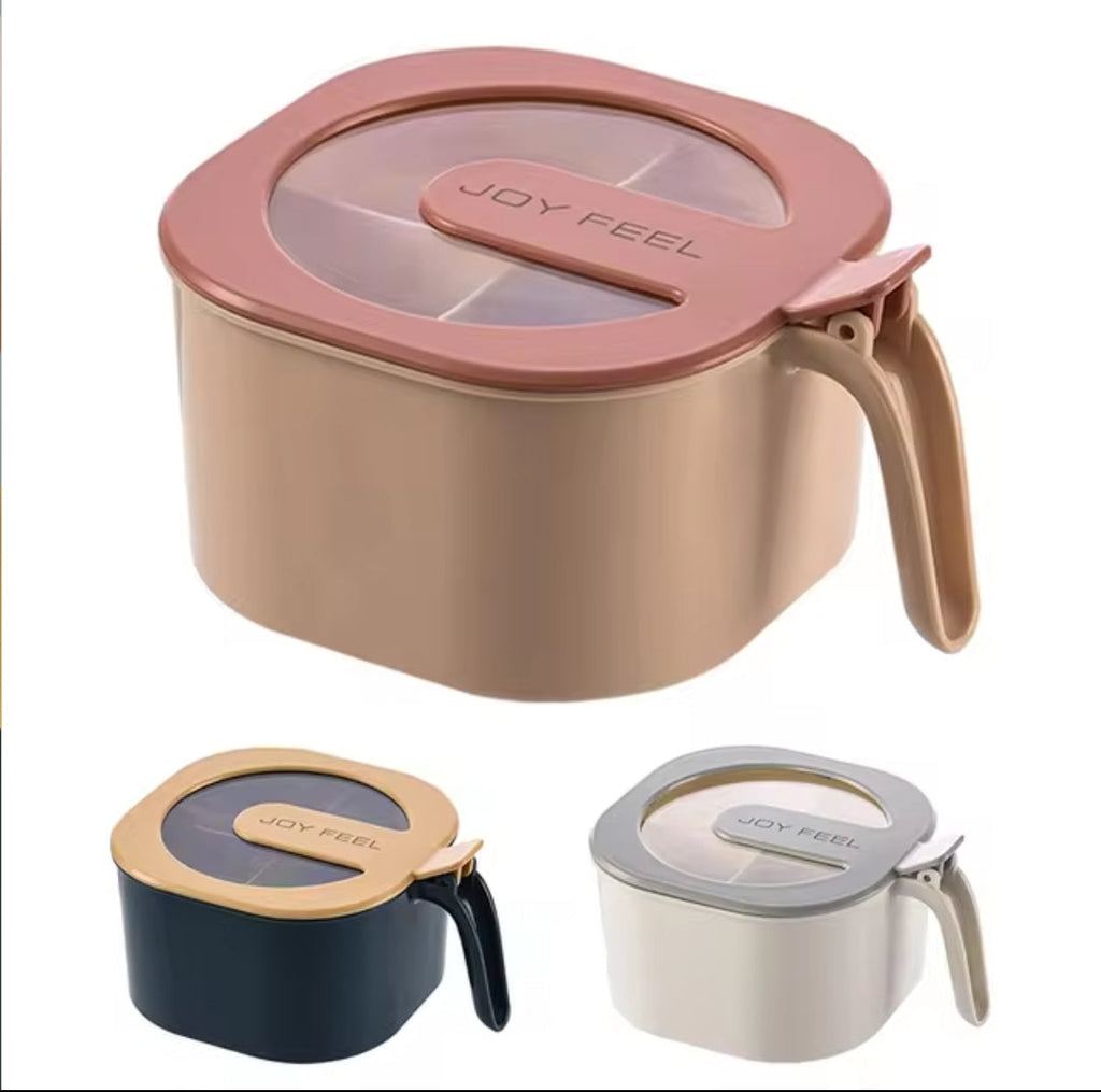 4 Portion Masala Box with 4 Plastic Spoons