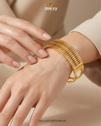 Screw Disc Pave Hinged Bracelet