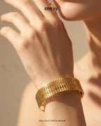 Screw Disc Pave Hinged Bracelet