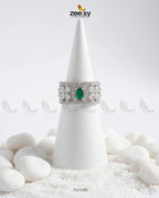 Silver Royal Oval Stone Ring