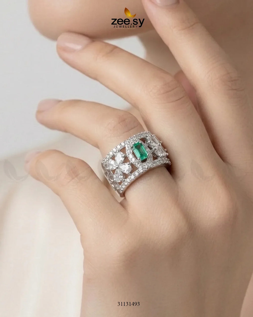 Silver Royal Oval Stone Ring