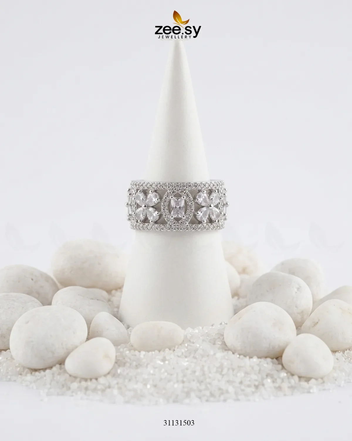 Silver Royal Oval Stone Ring