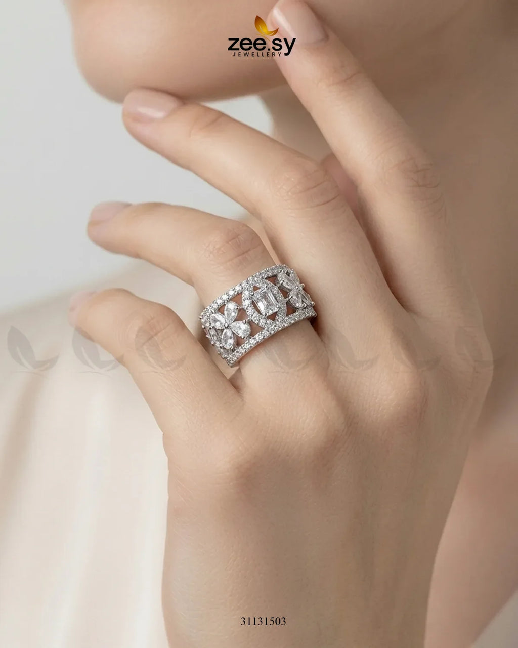 Silver Royal Oval Stone Ring