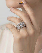 Silver Royal Oval Stone Ring