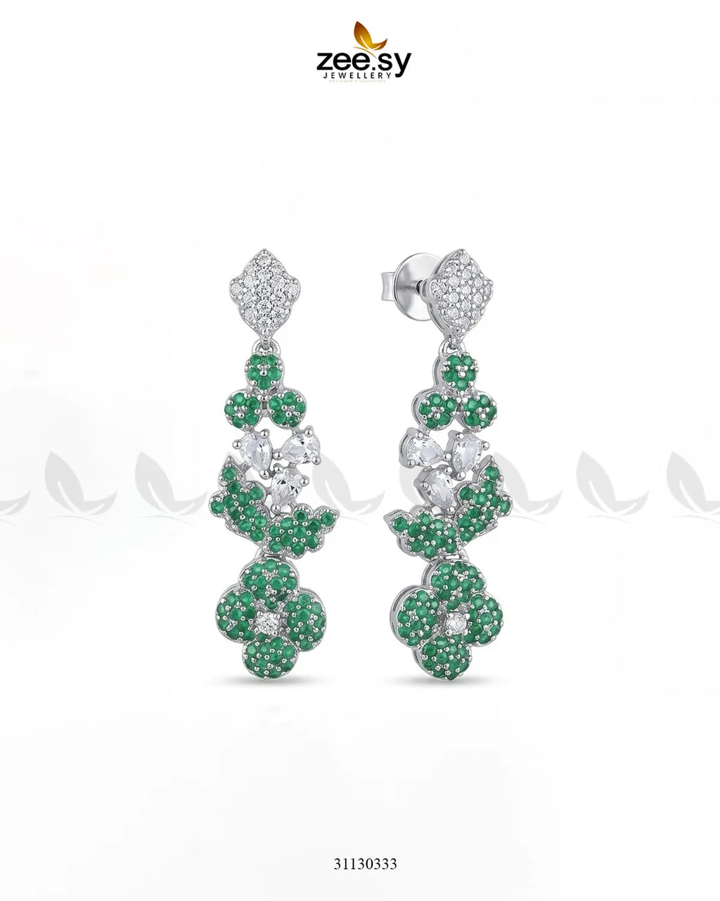 Silver Starburst Gemstone Earrings