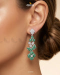 Silver Starburst Gemstone Earrings