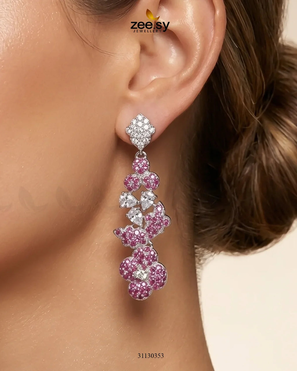 Silver Starburst Gemstone Earrings