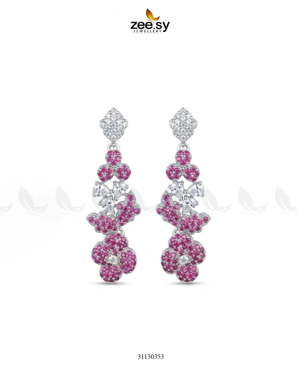 Silver Starburst Gemstone Earrings