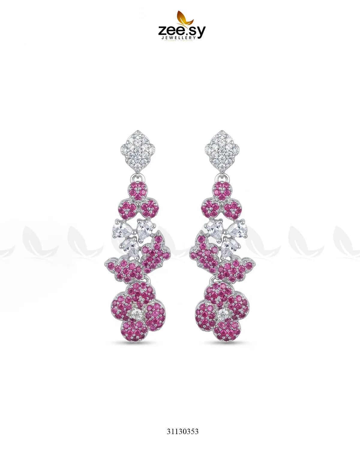Silver Starburst Gemstone Earrings