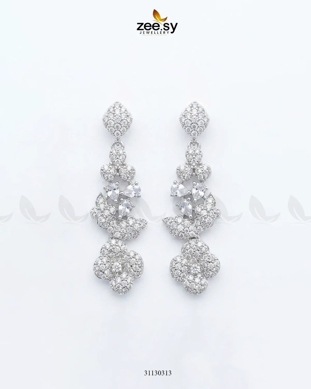 Silver Starburst Gemstone Earrings