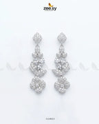 Silver Starburst Gemstone Earrings
