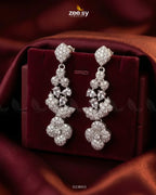 Silver Starburst Gemstone Earrings