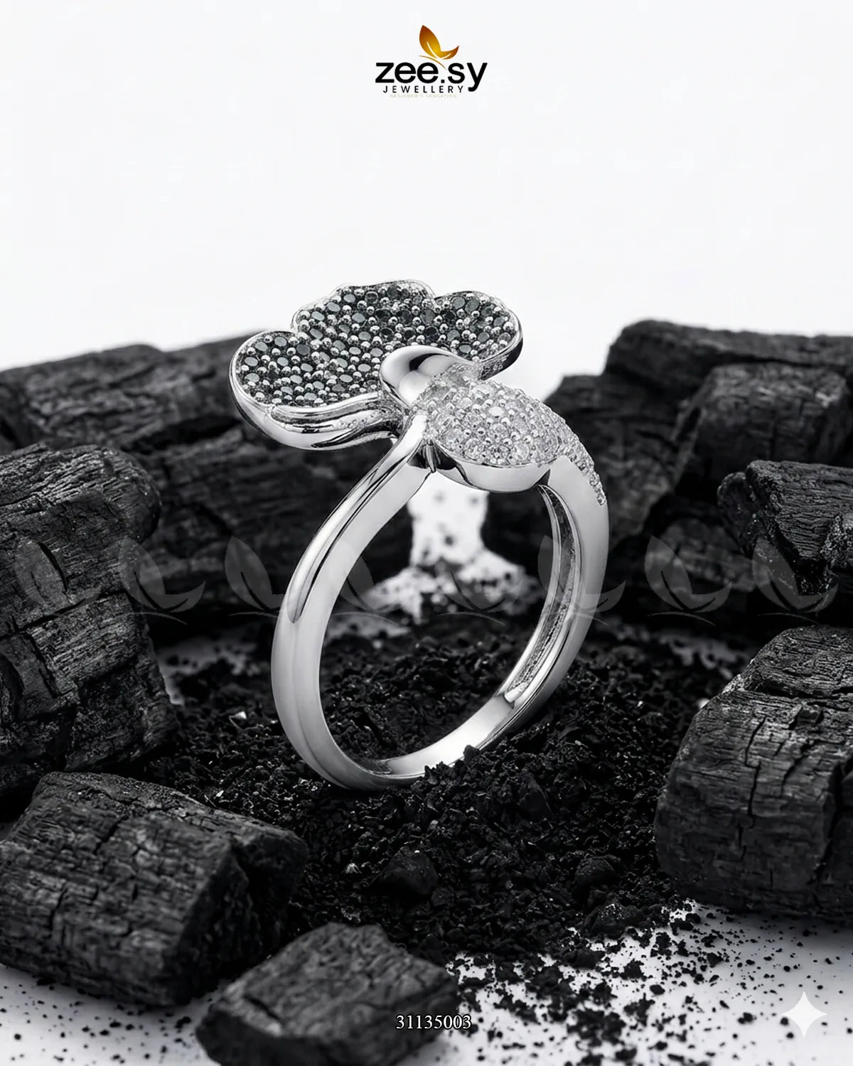Silver Statement Gemstone Ring