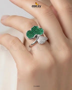 Silver Statement Gemstone Ring