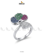 Silver Statement Gemstone Ring