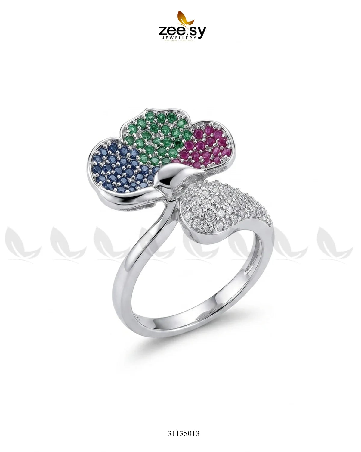 Silver Statement Gemstone Ring