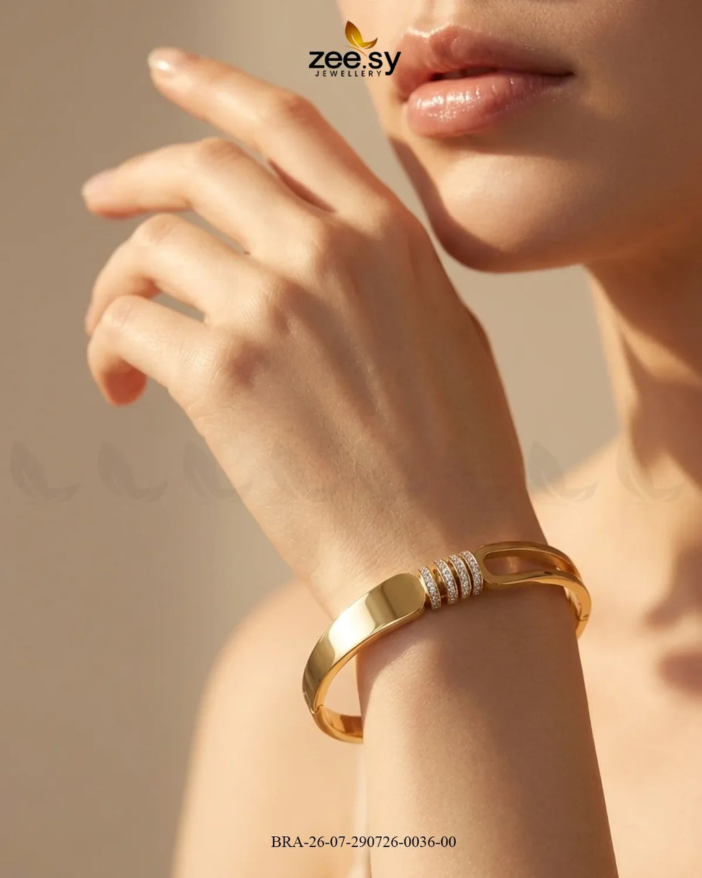 Sleek Triple Band Crystal Bracelet